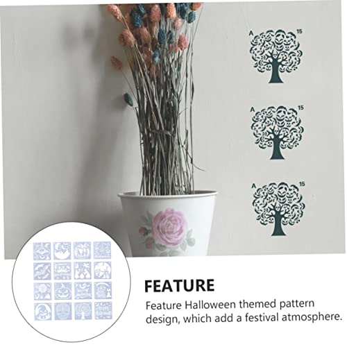 DOITOOL 32 Blatt Teiliges Halloween Schablonen Robustem Pet Wiederverwendbar und Waschbar für DIY Dekorationen Bastelprojekte und Partyaccessoires Sicher für Kreative Halloween Gestaltung von DOITOOL