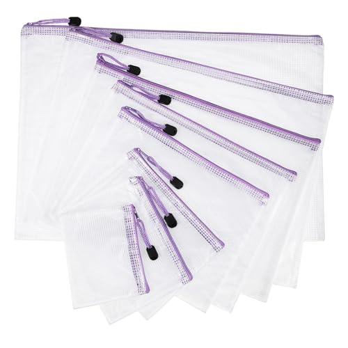 DOITOOL 32 Stück Netztaschen mit Reißverschluss Dokumententasche mit Reißverschluss Bürobedarf Aktentasche mit Reißverschluss transparente Aktentaschen Papiertüte mit Reißverschluss PVC von DOITOOL