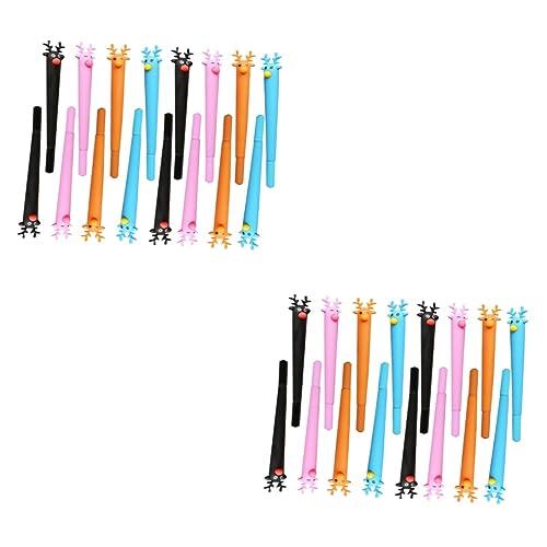 DOITOOL 32 Teiliges Kreative Kugelschreiber mit Design Mine Langlebige Kunststoff Materialien Glattes Schreiben Bunte Farben Schwarz Braun Blau für Schule und Büro von DOITOOL