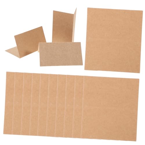 DOITOOL 35 Stück Kraftpapier Tischkarten für Büro Veranstaltungen Faltbare Namensschilder Vielseitige Tischdekoration für Hochzeiten Feiern und von DOITOOL