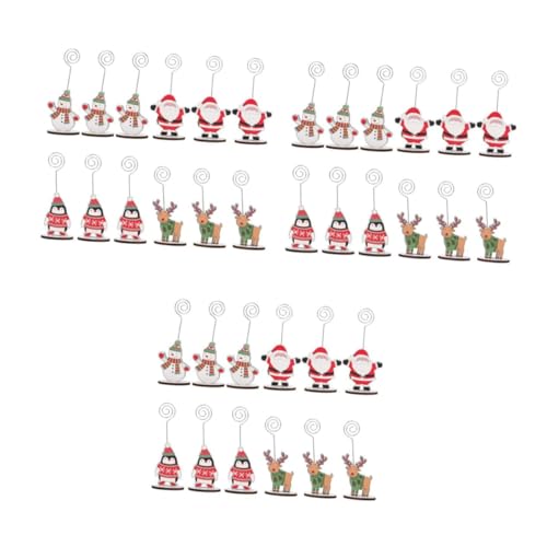 DOITOOL 36 Stck. Desktop-notizhalter Weihnachtskartenhalter Weihnachts -tags Tischhalter Für Zahlen Abendessen Inhaber Hochzeitstischdekoration Dekorate Weihnachtstischdekoration Hölzern von DOITOOL