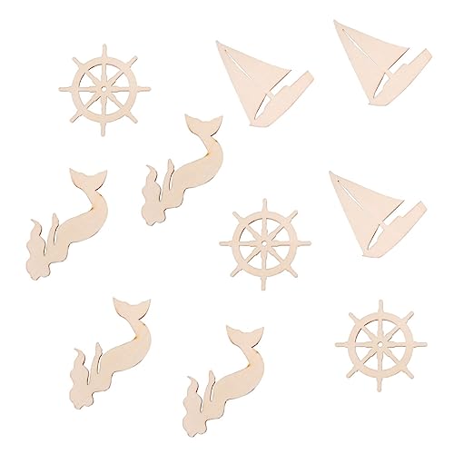 DOITOOL 36 Stk. Teiliges Unvollendetes Holz DIY mit Meerjungfrau Schiffsruder und Segelboot Naturbelassene Holzfiguren zum Bemalen Leichte Langlebige Bastelaccessoires für Familien Wand DOITOOL 36 Stk. Teiliges Unvollendetes Holz DIY mit Meerjungfrau Schiffsruder und Segelboot Naturbelassene Holzfiguren zum Bemalen Leichte Langlebige Bastelaccessoires für Familien Wand von DOITOOL