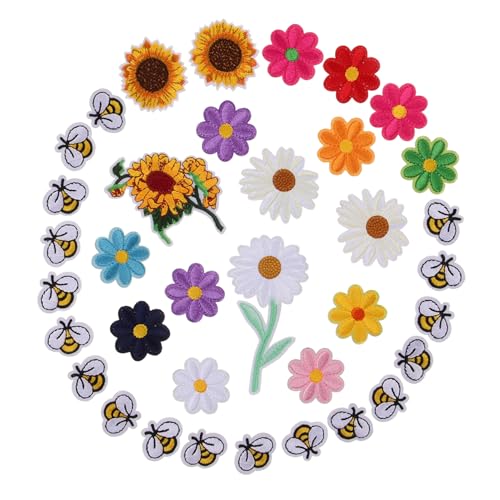 DOITOOL 36 Stück Blumenbienenstoffaufkleber Blumenbeete gestickte Aufnäher Flecken Applikationen aufnähen bestickt bügeleisen kleider kleidungsflicken selber machen DIY Patch Polyester DOITOOL 36 Stück Blumenbienenstoffaufkleber Blumenbeete gestickte Aufnäher Flecken Applikationen aufnähen bestickt bügeleisen kleider kleidungsflicken selber machen DIY Patch Polyester von DOITOOL