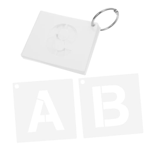 DOITOOL 36 Stück Buchstaben Tintenstrahlschablonen Sprühfarbenschablonen Buchstabenschablonen Schablonenbuchstaben Schablonen Zum Basteln Schablonen Für Holz Benutzerdefinierte von DOITOOL