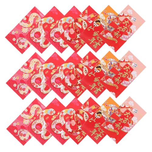 DOITOOL 36 Stück Lai Feng roter Umschlag chinesische hochzeit rote umschläge Geldumschlag chinesische neujahrsumschläge chinesisches neues jahr rotes paket Papier von DOITOOL