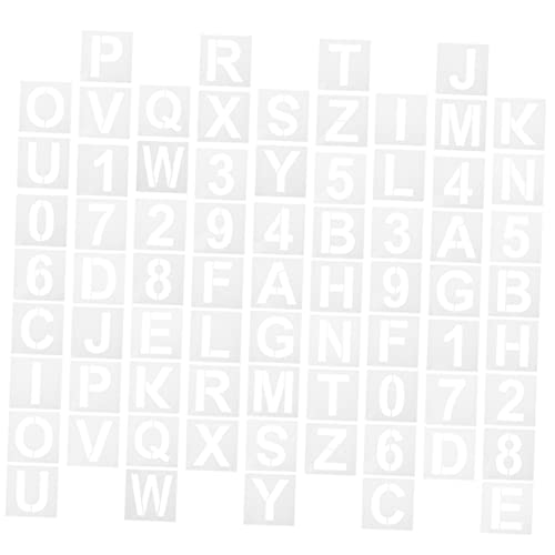 DOITOOL 36 Stück Teiliges Englisch Buchstaben und Zahlen Schablonen Diy Malwerkzeug für Kreative Projekte Wiederverwendbare Malvorlagen für Kunst und Handwerk von DOITOOL