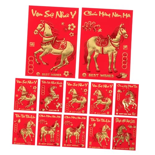 DOITOOL 360 Stück Chinesische Neujahrsumschläge Kreative Pferde-motiv Hong Bao Umschläge für Frühlingsfest Langlebig Reißfest Festliche Rote Geldumschläge für Familienfeiern und DOITOOL 360 Stück Chinesische Neujahrsumschläge Kreative Pferde-motiv Hong Bao Umschläge für Frühlingsfest Langlebig Reißfest Festliche Rote Geldumschläge für Familienfeiern und von DOITOOL