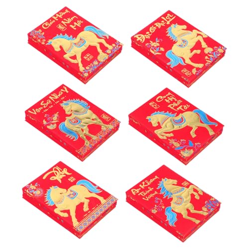 DOITOOL 360 Stück Glücksroter Umschlag Jahr Des Pferdes Traditionelle Chinesische Neujahrsbriefumschläge mit Vietnamesischer Beschriftung für Geldgeschenke und Festliche Anlässe DOITOOL 360 Stück Glücksroter Umschlag Jahr Des Pferdes Traditionelle Chinesische Neujahrsbriefumschläge mit Vietnamesischer Beschriftung für Geldgeschenke und Festliche Anlässe von DOITOOL