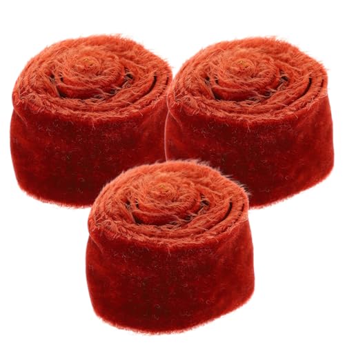 DOITOOL 3Rollen DIY Samtband Handgerissene Fransenbänder für Hochzeitsstrauß Geschenkverpackungen und Festdekorationen pro Farbton Wiederverwendbar DOITOOL 3Rollen DIY Samtband Handgerissene Fransenbänder für Hochzeitsstrauß Geschenkverpackungen und Festdekorationen pro Farbton Wiederverwendbar von DOITOOL