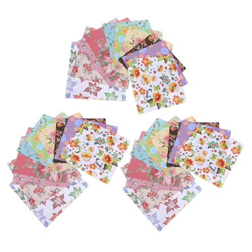 DOITOOL 3Sätze DIY Origami Papier Doppelseitiges Farbiges Faltpapier für Bastelprojekte pro Packung für Scrapbooking Geruchsneutral und Leicht von DOITOOL