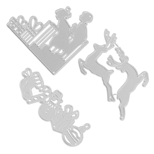 DOITOOL 3Stücke Bastel Stanzformen für Weihnachten Schablonen für Scrapbooking Präge Stanzformen für Kartenherstellung und DIY Projekte von DOITOOL