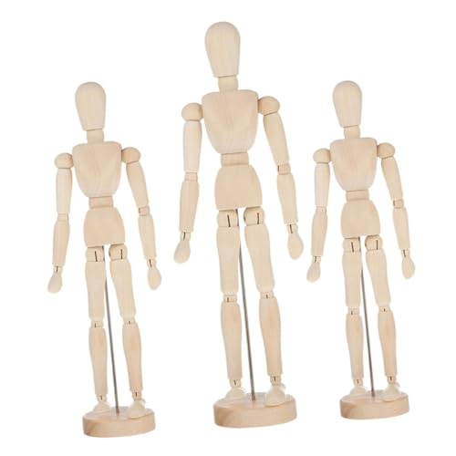 DOITOOL 3Stücke Holzfiguren Modell Menschliche Gliederpuppe Bewegliche Künstlerpuppe Für Zeichnungen Und Dekoration Schaufensterpuppenmodell Holz Für Künstler Und Bastler DOITOOL 3Stücke Holzfiguren Modell Menschliche Gliederpuppe Bewegliche Künstlerpuppe Für Zeichnungen Und Dekoration Schaufensterpuppenmodell Holz Für Künstler Und Bastler von DOITOOL