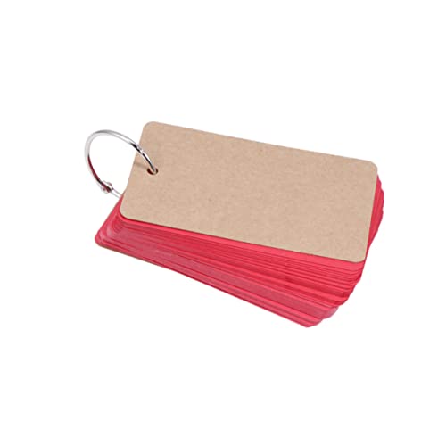 DOITOOL 3Stücke Notizblock aus Blanko Kartenpads mit Ring Notizbuch für Schule und Zuhause Praktische Schreibwaren Rot für Notizen und Lesezeichen von DOITOOL