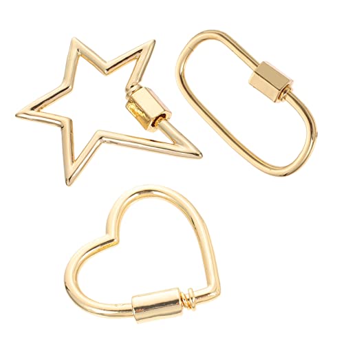 DOITOOL 3Stücke Schmuck Karabiner Verschluss Langlebige Schraubverriegelung für DIY Schmuckherstellung Verschiedene Designs für Schlüsselanhänger DOITOOL 3Stücke Schmuck Karabiner Verschluss Langlebige Schraubverriegelung für DIY Schmuckherstellung Verschiedene Designs für Schlüsselanhänger von DOITOOL