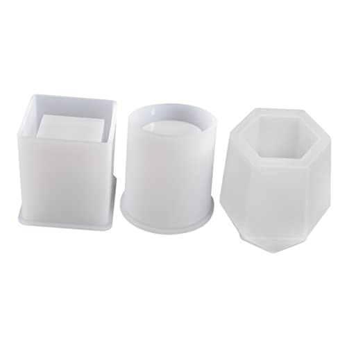 DOITOOL 3Stücke Teiliges Silikonform für Stifthalter DIY Epoxidharz Formen für Dekoration Verschleißfest Wiederverwendbar für Handwerksprojekte und von DOITOOL