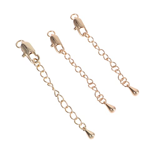 DOITOOL 3Stücke Verlängerungsketten Für Halsketten Goldfarbene Lobster Buckle Ketten Und Schmuckherstellung Zubehör Für DIY Projekte DOITOOL 3Stücke Verlängerungsketten Für Halsketten Goldfarbene Lobster Buckle Ketten Und Schmuckherstellung Zubehör Für DIY Projekte von DOITOOL