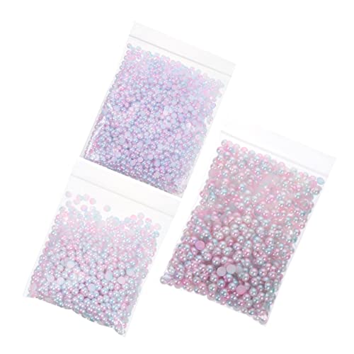 DOITOOL 3Taschen Beutel Abs Nachahmung Perlen für Nagelschmuck Semikreis Perlen für Nagelkunst DIY Dekorationen für Nageldesigns Bunten Farbtönen DOITOOL 3Taschen Beutel Abs Nachahmung Perlen für Nagelschmuck Semikreis Perlen für Nagelkunst DIY Dekorationen für Nageldesigns Bunten Farbtönen von DOITOOL