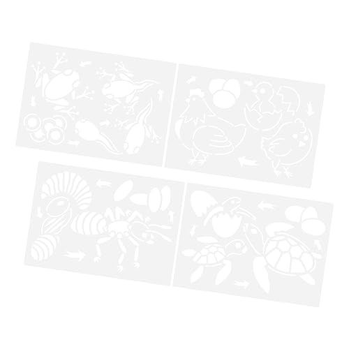 DOITOOL 4 Blätter Diy Schablonen Set für Tierwachstumszyklus Malvorlagen Flexibles Pet Material Kreative Bastelhilfe für Spielerisches Lernen Sicher und Langlebig DOITOOL 4 Blätter Diy Schablonen Set für Tierwachstumszyklus Malvorlagen Flexibles Pet Material Kreative Bastelhilfe für Spielerisches Lernen Sicher und Langlebig von DOITOOL