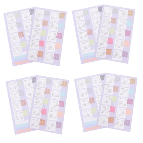 DOITOOL 4 Blätter Monatliche Indexseite Monatliche Tabs Kalenderdatumsaufkleber Monatsaufkleber Planer-index-etiketten Kalenderaufkleber Notizblock Monatliche Aufkleber Nummeriert Papier von DOITOOL