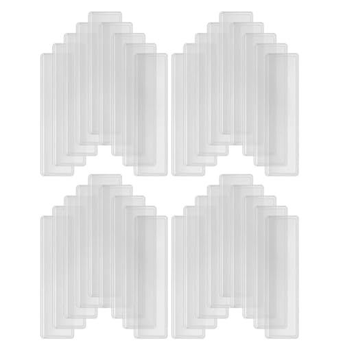 DOITOOL 4 Blätter Selbstklebende Labelhalter Wasserfeste Transparente Taschen für Etiketten und Visitenkarten für und Zuhause zur Einfachen Organisation und Aufbewahrung von DOITOOL