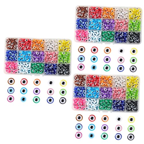 DOITOOL 4 Boxen Evil Eye Diy Schmuckperlen Set Handgefertigte Bastelperlen für Armbänder und Fächer mit Bunten Resinperlen Einzigartiges Design für Kreative Schmuckgestaltung DOITOOL 4 Boxen Evil Eye Diy Schmuckperlen Set Handgefertigte Bastelperlen für Armbänder und Fächer mit Bunten Resinperlen Einzigartiges Design für Kreative Schmuckgestaltung von DOITOOL