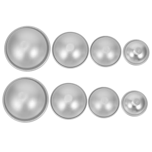 DOITOOL 4 Paar Badesalz Kugelformen Halbkugel Kuchenformen Runde Pfannenformen Halbkreis Kuchenformen Styroporkugeln Basteln Halbkugelformen Würfelkugel Kuchenformen Bola Wannen von DOITOOL