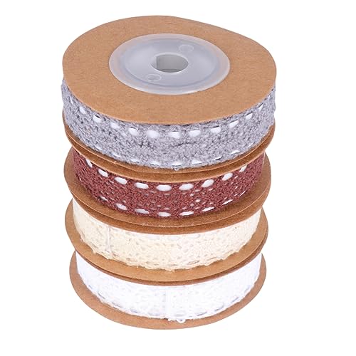 DOITOOL 4 Rollen 2 Klebebänder Spitzenband Farbe Handgefertigte Bänder Stoff Dekoband Zwei Bänder Zum Basteln Gazeband Geschenkband Dekoband Geschenkband Sortiert DOITOOL 4 Rollen 2 Klebebänder Spitzenband Farbe Handgefertigte Bänder Stoff Dekoband Zwei Bänder Zum Basteln Gazeband Geschenkband Dekoband Geschenkband Sortiert von DOITOOL