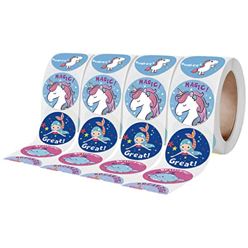DOITOOL 4 Rollen Aufkleber Klebstoff dekorativ über Klebetiketten Vinyl Klebeetiketten Schreibtisch selbstklebende Etiketten Schulabziehbilder Handkontosabziehbilder von DOITOOL