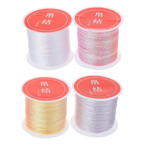 DOITOOL 4 Rollen Dekoratives Seidengarn Bunte Nähmaschine Garn für Handsticken und Armband Farbintensiv Glatt Strapazierfähig für Diy Bastelprojekte und DOITOOL 4 Rollen Dekoratives Seidengarn Bunte Nähmaschine Garn für Handsticken und Armband Farbintensiv Glatt Strapazierfähig für Diy Bastelprojekte und von DOITOOL
