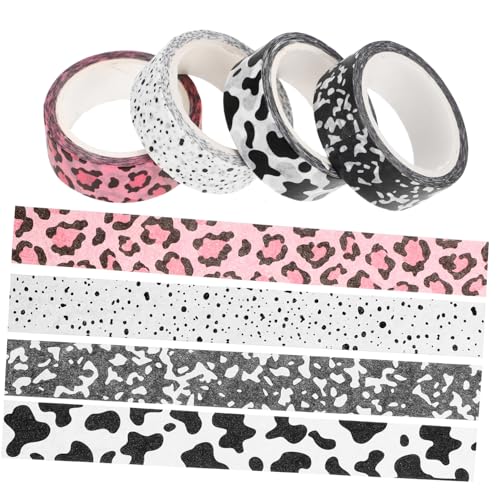 DOITOOL 4 Rollen Dekoratives Washi Tape mit Retro Kuh und Leopardenmuster Papier Klebeband für Scrapbooking Journals DIY Bastelprojekte Leicht Abreißbar Rückstandsfrei Vielseitig DOITOOL 4 Rollen Dekoratives Washi Tape mit Retro Kuh und Leopardenmuster Papier Klebeband für Scrapbooking Journals DIY Bastelprojekte Leicht Abreißbar Rückstandsfrei Vielseitig von DOITOOL