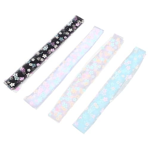 DOITOOL 4 Rollen Diy Geschenkbänder Schnittbare Stoffbänder mit Blütenmuster Feste und Bastelprojekte Waschbar DOITOOL 4 Rollen Diy Geschenkbänder Schnittbare Stoffbänder mit Blütenmuster Feste und Bastelprojekte Waschbar von DOITOOL