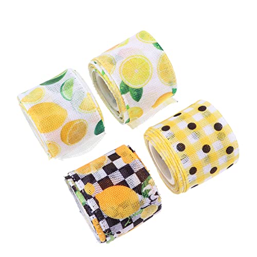 DOITOOL 4 Rollen Diy Geschenkband Breites Strapazierfähiges für Kreative Bastelprojekte Dekoration von Kleidung Sträußen und Geschenken von DOITOOL