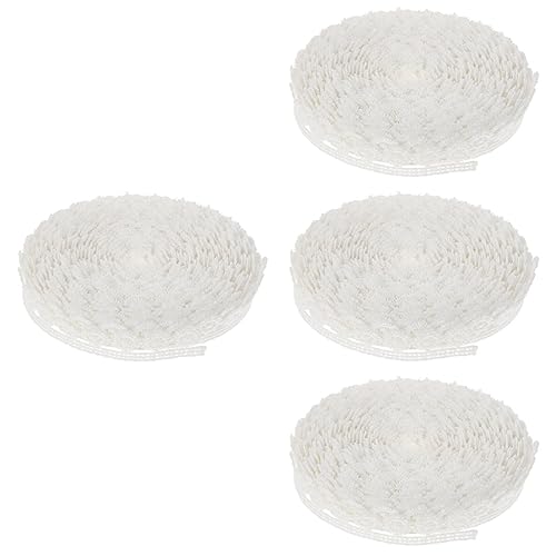 DOITOOL 4 Rollen Lace Trim Weißes Wasserlösliches Spitzenband für Hochzeitsdekoration und Diy Nähprojekte für Kleidung Vorhänge und Scrapbooking Yards von DOITOOL