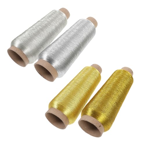 DOITOOL 4 Rollen Metallisches Stickgarn Diy Metallic Stickgarne für Handarbeiten und Goldtönen für Kreuzstich und Nähprojekte DOITOOL 4 Rollen Metallisches Stickgarn Diy Metallic Stickgarne für Handarbeiten und Goldtönen für Kreuzstich und Nähprojekte von DOITOOL