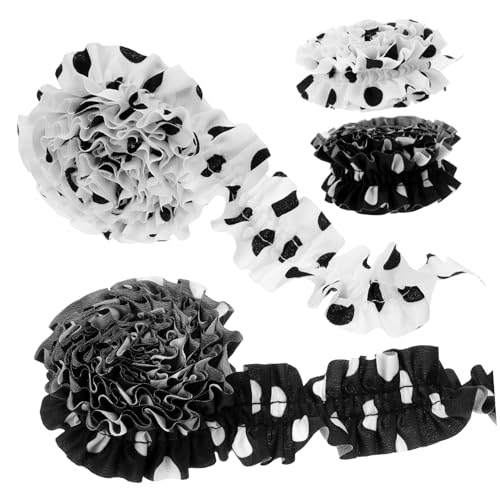 DOITOOL 4 Rollen Rüschengurtband Bänder zum Basteln Kleidung trimmen Gerüschter Faltenbesatz Gerüschter Stoffbesatz Rüschenbesatz haarschmuck Zierleiste zum Nähen Stoffband Chiffon DOITOOL 4 Rollen Rüschengurtband Bänder zum Basteln Kleidung trimmen Gerüschter Faltenbesatz Gerüschter Stoffbesatz Rüschenbesatz haarschmuck Zierleiste zum Nähen Stoffband Chiffon von DOITOOL