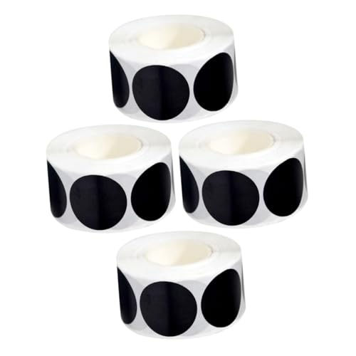DOITOOL 4 Rollen Runde Schwarze Selbstklebende Etiketten Aufkleber Permanent Haftend Für Büro Küche Lager Vielseitig Beschriftbar DOITOOL 4 Rollen Runde Schwarze Selbstklebende Etiketten Aufkleber Permanent Haftend Für Büro Küche Lager Vielseitig Beschriftbar von DOITOOL