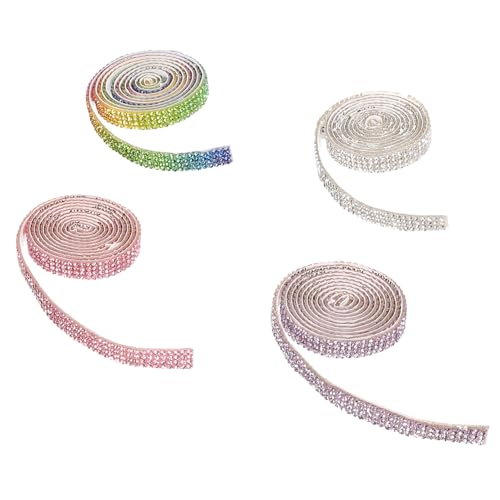 DOITOOL 4 Rollen Selbstklebendes Strassband mit Funkelnden Diamanten Vielseitiges Deko Band für DIY Basteln Schmuck Kleidung und Handwerk Flexible Langlebiges Resin Material DOITOOL 4 Rollen Selbstklebendes Strassband mit Funkelnden Diamanten Vielseitiges Deko Band für DIY Basteln Schmuck Kleidung und Handwerk Flexible Langlebiges Resin Material von DOITOOL
