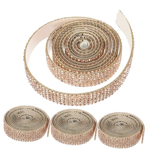DOITOOL 4 Rollen Strass Applikationen zum Aufbügeln Selbstklebende DIY Patches für Brautkleid Gürtel Glitzernde Sash Dekoration Champagnerfarben Reihen Breit Langlebig und Vielseitig DOITOOL 4 Rollen Strass Applikationen zum Aufbügeln Selbstklebende DIY Patches für Brautkleid Gürtel Glitzernde Sash Dekoration Champagnerfarben Reihen Breit Langlebig und Vielseitig von DOITOOL