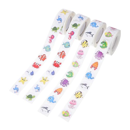 DOITOOL 4 Rollen Tier Aufkleber Selbstklebende Dekorative Siegel Etiketten Belohnungssticker pro für Basteln Verpackung Party und Schulbedarf DOITOOL 4 Rollen Tier Aufkleber Selbstklebende Dekorative Siegel Etiketten Belohnungssticker pro für Basteln Verpackung Party und Schulbedarf von DOITOOL