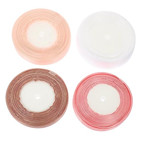 DOITOOL 4 Rollen Transparentes Geschenkband Koreanisches Silberbraun für Bastelprojekte und Dekorationen von DOITOOL
