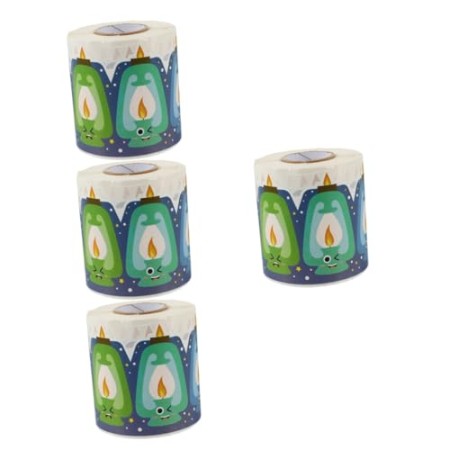 DOITOOL 4 Rollen Wasserdichtes Kleberaufkleber Dekoration Grenzen-Klassenzimmer-Bulletin Kindertisch Cartoon-Randpapier Selbstklebstoffränder Aufkleber PVC selbstklebend Bunt von DOITOOL