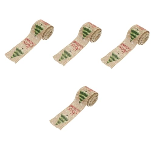 DOITOOL 4 Rollen Weihnachts Dekoband Sackleinen Geschenkband Breites DIY Bastelband für Geschenkverpackung Haarornamente und Weihnachtsdeko Robustes Schleifenband für Festliche DOITOOL 4 Rollen Weihnachts Dekoband Sackleinen Geschenkband Breites DIY Bastelband für Geschenkverpackung Haarornamente und Weihnachtsdeko Robustes Schleifenband für Festliche von DOITOOL