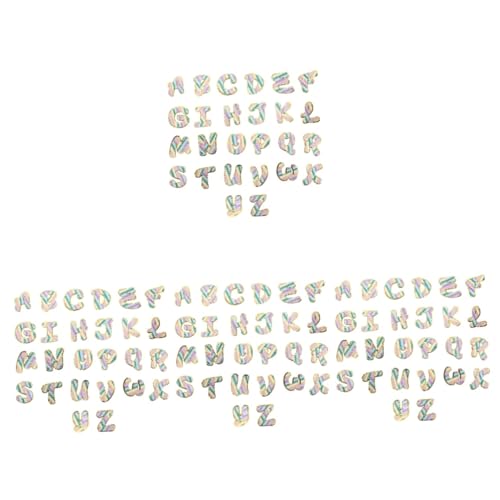 DOITOOL 4 Sätze Aufbügelbare Buchstaben Patches Dekorative Flicken Für Kleidung Jeans Taschen Und Hüte Für Diy Reparaturen Und Kreative Designs 26 Stück * 4 von DOITOOL