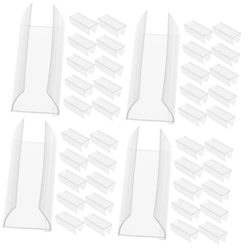 DOITOOL 4 Sätze Bar Clip Durchsichtiger Regaletikettenhalter Schild Anzeige Tag-display-halter Stabiler Etikettenclips Für Supermarkt Das Haustier Transparent 60 Stück * 4 von DOITOOL