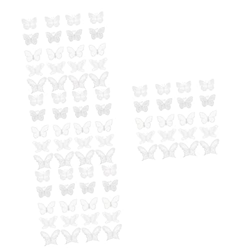 DOITOOL 4 Sätze Diy Schmetterling Applikationen Für Hochzeitskleider Stoff Patches Für Nähen Und Dekoration Für Vintage Hochzeitsprojekte Und Handarbeiten 50 Stück * 4 von DOITOOL