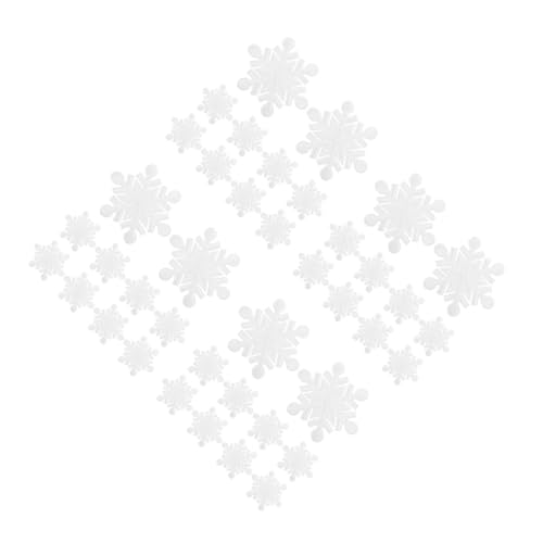 DOITOOL 4 Sätze Diy Schneeflocken Aufnäher Selbstklebende Patches Für Kleidung Für Designs Und Kreative Dekorationen 10 Stück * 4 von DOITOOL