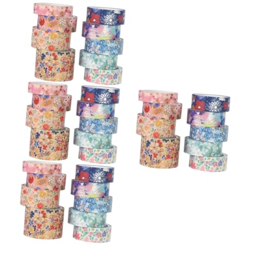 DOITOOL 4 Sätze Diy Washi Tapes Muster Für Scrapbooking Und Tagebuchgestaltung Dekorative Klebebänder Für Bastelprojekte Für Erwachsene 9 Rollen * 4 von DOITOOL