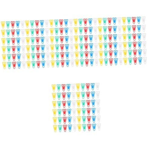 DOITOOL 4 Sätze Dreieckige Büroklammer Clips Kleine Büroklammern Office-dokumentenklammern Büro Büroklammern Neuartige Büroklammern Kleine Klammern Für Papier Plastik 100 Stück * 4 von DOITOOL