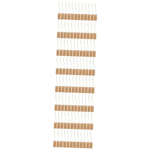 DOITOOL 4 Sätze Elastisches Seiletikett Klein Hanging -tags Hängendes, Aufgereihtes Etikett Leere Etiketten-display-tags Schmuckausstellungskarten Kraftpapier Hellbraun 100 Stück * 4 von DOITOOL