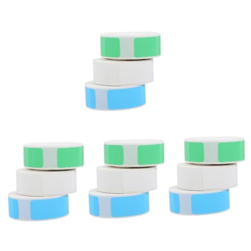 DOITOOL 4 Sätze Etikett Thermalaufkleber Schmucklos Wärmebezeichnungen Abnehmbar Thermaldrucker Beschriftungen Papier Thermoaufkleber Thermosynthetisches Papier 3 Rollen * 4 von DOITOOL